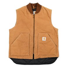 画像1: Used Carhartt Duck Vest Brown made in USA (1)