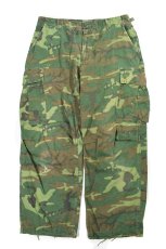 画像1: Used Us Army Rip Stop Jungle Fatigue Pants ERDL Leaf Camo (1)