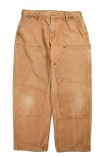 画像1: Used Carhartt Duck Double Knee Carpenter Pants Brown カーハート (1)