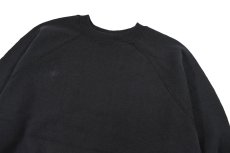 画像2: Used Tultex Raglan Sleeve Blank Sweat Shirt Black made in USA (2)