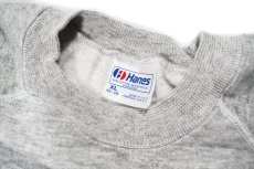 画像4: Deadstock Hanes Raglan Sleeve Blank Sweat Shirt Grey made in USA (4)