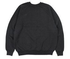 画像1: Used Tultex Raglan Sleeve Blank Sweat Shirt Black made in USA (1)