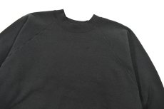 画像2: Used Fruit of the Loom Raglan Sleeve Blank Sweat Shirt Black made in USA (2)