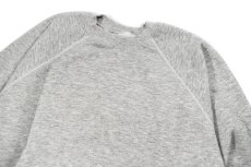 画像2: Deadstock Hanes Raglan Sleeve Blank Sweat Shirt Grey made in USA (2)