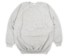 画像1: Deadstock Hanes Raglan Sleeve Blank Sweat Shirt Grey made in USA (1)