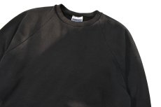 画像2: Used Fruit of the Loom Raglan Sleeve Blank Sweat Shirt Fade Black (2)