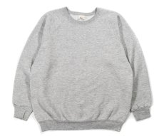 画像1: Used Fruit of the Loom Raglan Sleeve Blank Sweat Shirt Grey made in USA (1)