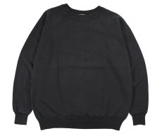 画像1: Used Pannill by Hanes Raglan Sleeve Blank Sweat Shirt Black made in USA (1)