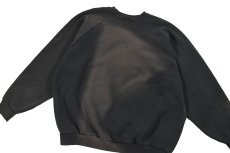 画像5: Used Fruit of the Loom Raglan Sleeve Blank Sweat Shirt Fade Black (5)