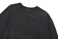 画像2: Used Pannill by Hanes Raglan Sleeve Blank Sweat Shirt Black made in USA (2)