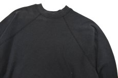 画像2: Used Tultex Raglan Sleeve Blank Sweat Shirt Black made in USA (2)