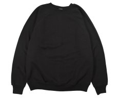 画像1: Deadstock Hanes Raglan Sleeve Blank Sweat Shirt Black made in USA (1)