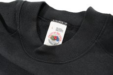 画像4: Used Fruit of the Loom Raglan Sleeve Blank Sweat Shirt Black made in USA (4)