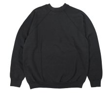 画像1: Used Tultex Raglan Sleeve Blank Sweat Shirt Black made in USA (1)