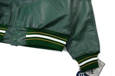 画像3: Holloway Leather Varsity Jacket Green (3)