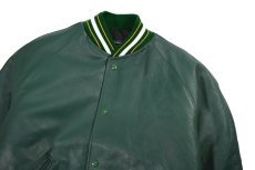 画像2: Holloway Leather Varsity Jacket Green (2)