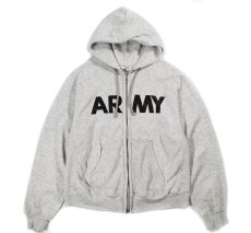 画像1: Used Us Army Zip Sweat Hoodie (1)