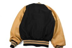 画像6: Deadstock DeLong Melton/Leather Varsity Jacket Black/Camel (6)