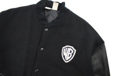 画像2: Used Melton/Leather Varsity Jacket "Warner Bros" made in USA (2)