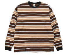 画像1: Screen Stars Multi Border L/S Tee Brown スクリーンスターズ (1)