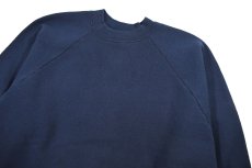 画像2: Used Fruit of the Loom Raglan Sleeve Blank Sweat Shirt Navy (2)