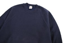 画像2: Used Super Weights by Russell Raglan Sleeve Blank Sweat Shirt Navy made in USA (2)