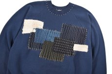 画像2: Used Fruit of the Loom Raglan Sleeve Customized Sweat Shirt Navy (2)