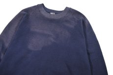 画像2: Used Jerzees Raglan Sleeve Blank Sweat Shirt Fade Navy made in USA (2)