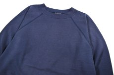 画像2: Used Hanes Raglan Sleeve Blank Sweat Shirt Navy made in USA (2)