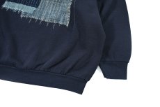 画像3: Used Fruit of the Loom Raglan Sleeve Customized Sweat Shirt Navy (3)