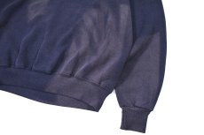 画像3: Used Jerzees Raglan Sleeve Blank Sweat Shirt Fade Navy made in USA (3)