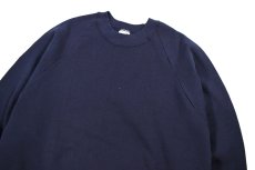 画像2: Deadstock Jerzees Raglan Sleeve Blank Sweat Shirt Navy made in USA (2)