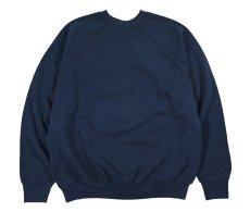 画像1: Used Tultex Raglan Sleeve Blank Sweat Shirt Navy made in USA (1)