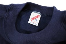 画像4: Deadstock Jerzees Raglan Sleeve Blank Sweat Shirt Navy made in USA (4)