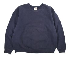 画像1: Used Lee Blank Sweat Shirt Navy made in USA (1)