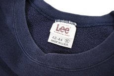 画像4: Used Lee Blank Sweat Shirt Navy made in USA (4)