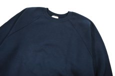 画像2: Used Fruit of the Loom Raglan Sleeve Blank Sweat Shirt Navy (2)