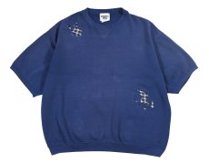 画像1: Used Lee Short Sleeve Customized Sweat Shirt Navy (1)