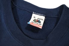 画像4: Deadstock Fruit of the Loom Raglan Sleeve Blank Sweat Shirt Navy made in USA (4)