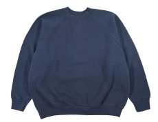 画像1: Used Fruit of the Loom Raglan Sleeve Blank Sweat Shirt Navy (1)