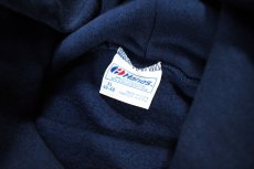 画像4: Used Hanes Raglan Sleeve Blank Sweat Hoodie Navy made in USA (4)