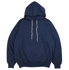 画像1: Used Hanes Raglan Sleeve Blank Sweat Hoodie Navy made in USA (1)