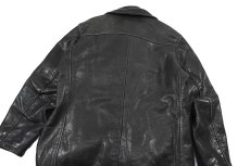 画像6: Used Schott U.S 740N Leather Pea Jacket Black made in USA (6)