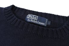 画像4: Used Polo Ralph Lauren Cotton Knit Sweater Navy (4)