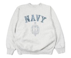 画像1: Used USNA Crew Neck Sweat Shirt made in USA (1)