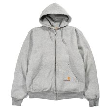 画像1: Used Carhartt Zip Sweat Hoodie Grey (1)