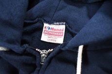 画像4: Used Hanes Zip Sweat Hoodie Navy made in USA (4)