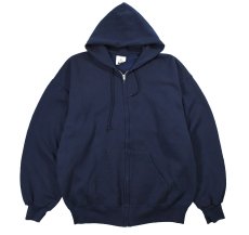 画像1: Used Lee Zip Sweat Hoodie Navy made in USA (1)