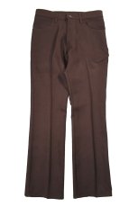 画像1: Deadstock Levi's 517 Polyester Pants Brown スタプレ (1)