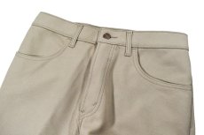 画像2: Deadstock Levi's 517 Polyester Pants Khaki スタプレ (2)